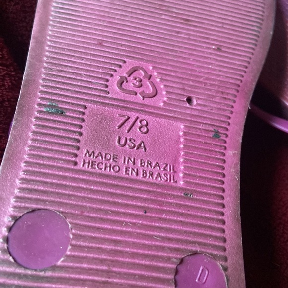 Ocean Pacific size 7/8 pink floral flip flops - Picture 3 of 5